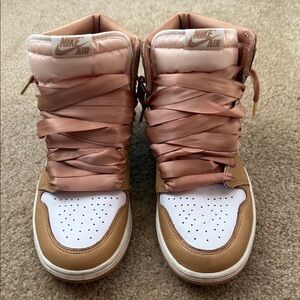 Women’s Nike Air Jordan 1 Retro- Praline and White